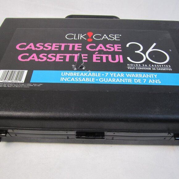 Vintage Clik Case - Black - Used - 36 Cassettes Storage Case 1993 - Picture 4 of 11